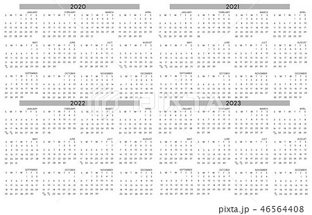 calendar of 2020 to 2023year, simplicity calendar of 2020 to 2023year, simplicity 46564408