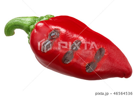 Grilled red chili pepper, paths, top Grilled red chili pepper, paths, top 46564536