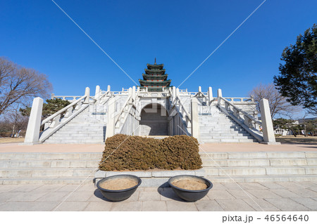 韓国国立民俗博物館の外観の写真素材