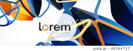 Vector colorful geometric triangle background, crystal banner design 46564737