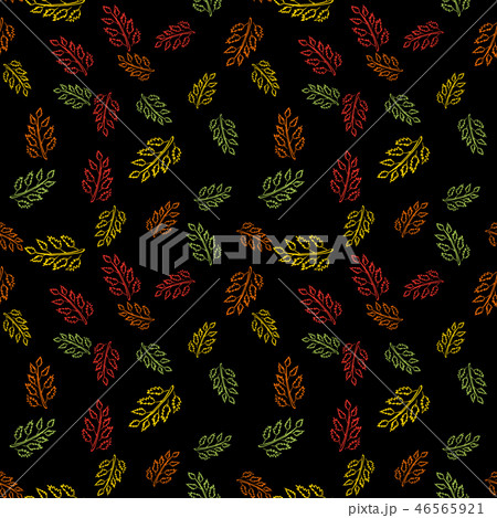 autumn seamless pattern with leaf. vector 46565921