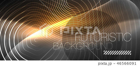 Black and glowing color lines neon design, magin techno template background Black and glowing color lines neon design, magin techno template background 46566091