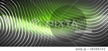 Black and glowing color lines neon design, magin techno template background 46566143