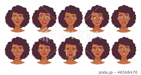 face of African woman - set 46566470