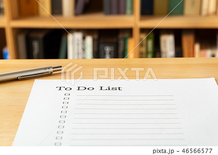 To Do List　チェックリスト　本棚　やることリスト　本　一覧表 46566577