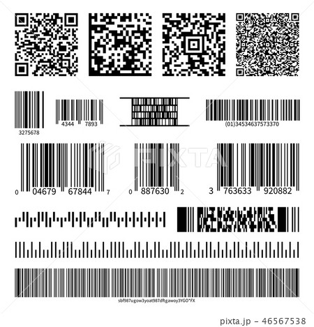 Business barcodes and QR codes vector set 46567538