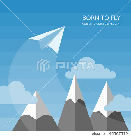 Vector background with paper airplanes 46567559