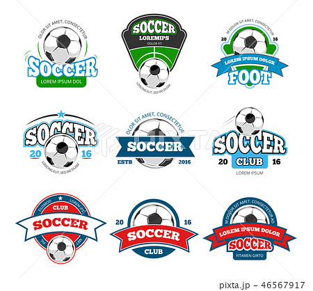 Football, soccer club vector logo, badge templates set Football, soccer club vector logo, badge templates set 46567917