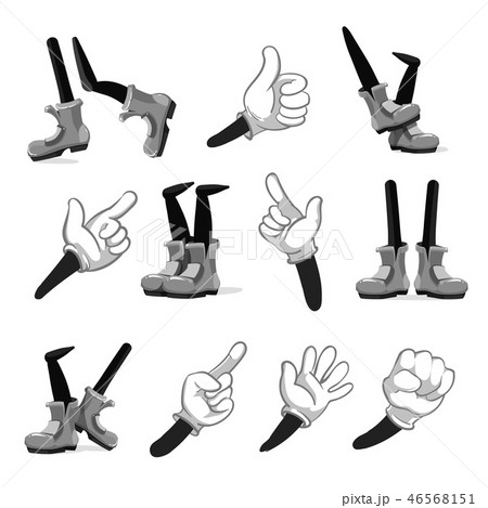 Cartoon hands and legs vector collection 46568151