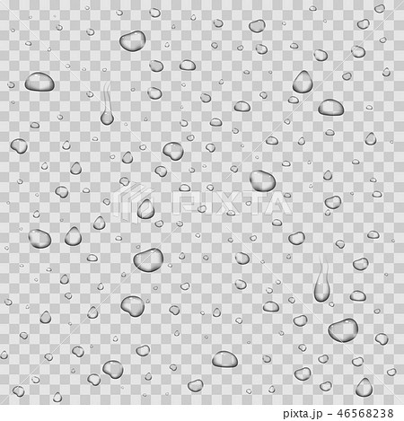 Realistic vector water drops transparent background 46568238