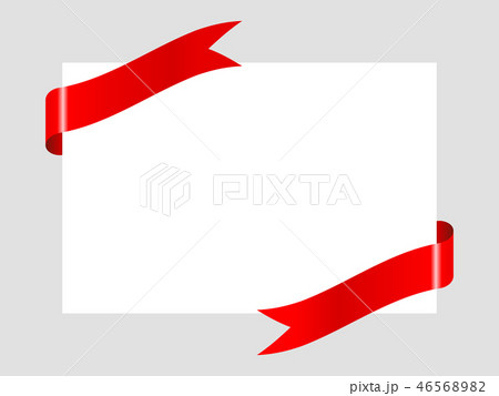 Stylish red ribbon on white paper background Stylish red ribbon on white paper background 46568982