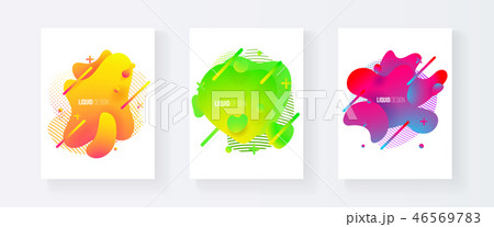 Abstract cover set of liquid shapes 46569783