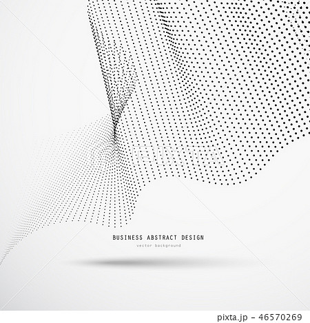 Abstract 3d business background of black halftone dots with shadow and example text. 46570269