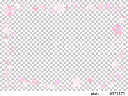 さくら花見フレーム 46571173