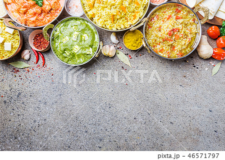 Assorted indian food 46571797