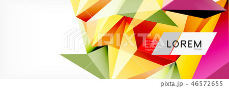 Triangle 3d polygonal art style. Future geometric design. Vector geometry futuristic illustration Triangle 3d polygonal art style. Future geometric design. Vector geometry futuristic illustration 46572655