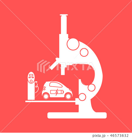 Microscope, electric car, charging station 46573632
