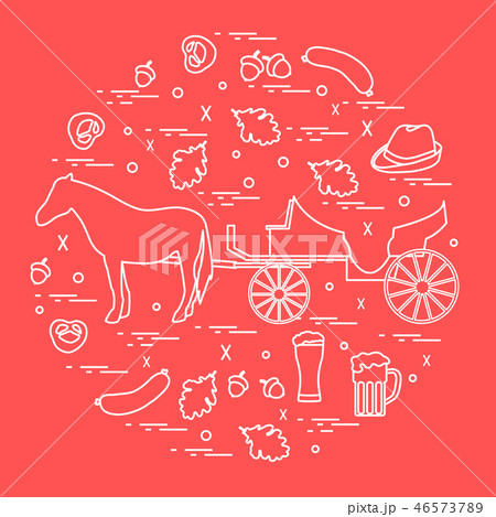 various symbols of Germany arranged in a circle various symbols of Germany arranged in a circle 46573789