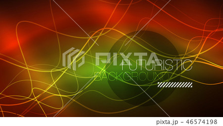 Neon lines wave background. Abstract composition 46574198