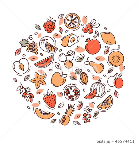 Circle fruit set Circle fruit set 46574411
