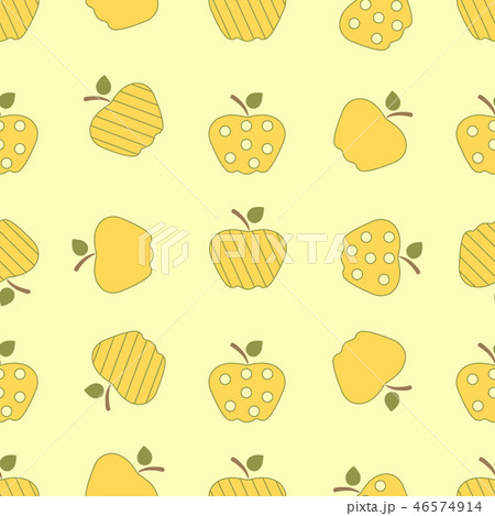 Seamless pattern with apples Fruit background. 46574914