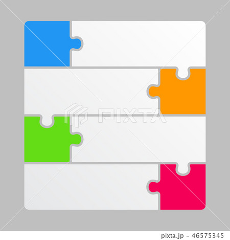Four Color Piece Puzzle Infographics. Four Steps. Four Color Piece Puzzle Infographics. Four Steps. 46575345