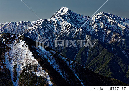 甲斐駒ケ岳の登りら見る北岳と間ノ岳 46577137