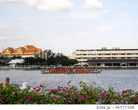 タイ王室 王室御座船の大パレード ロイヤルバージ タイ王室 王室御座船の大パレード ロイヤルバージ 46577596
