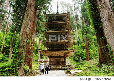 修験道、山岳信仰の山　羽黒山　五重塔 46577698