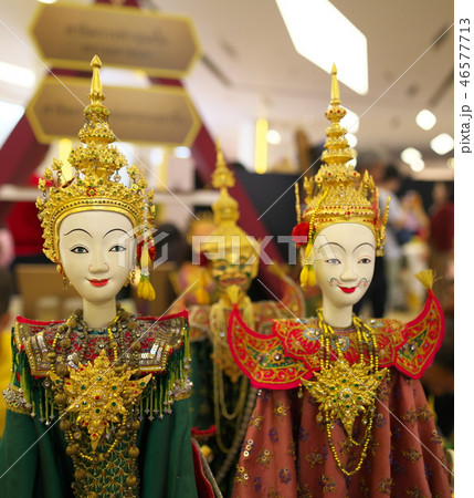 タイ舞踊で使われるコーン・マスク(魔神の仮面) タイ舞踊で使われるコーン・マスク(魔神の仮面) 46577713