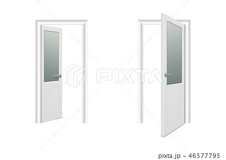 Vector Realistic Different Opened and Closed White Wooden Door Icon Set Closeup Isolated on White Vector Realistic Different Opened and Closed White Wooden Door Icon Set Closeup Isolated on White 46577795