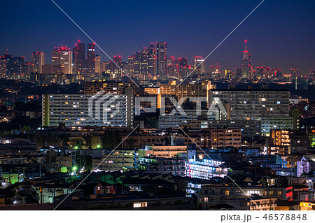 《東京都》東京の夜明け・新しい一日 《東京都》東京の夜明け・新しい一日 46578848