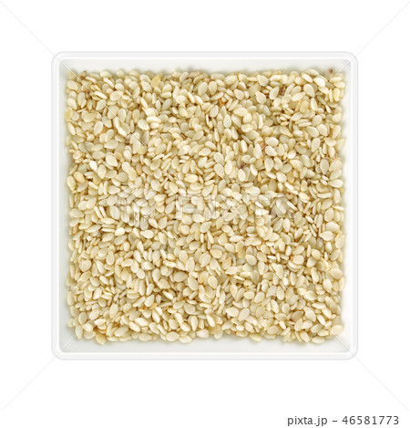 Sesame seeds in square bowl 46581773