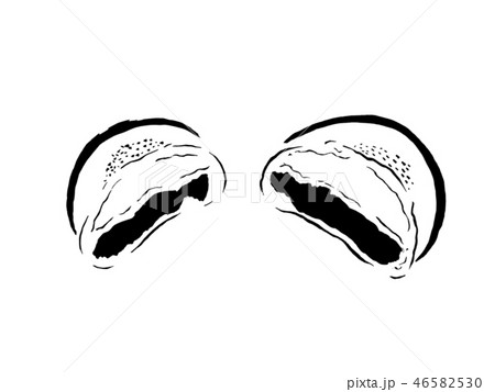 あんパン イラスト 筆で描く料理 のイラスト素材 46582530 Pixta