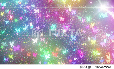 キラキラパーティクルエフェクト 蝶のイラスト素材