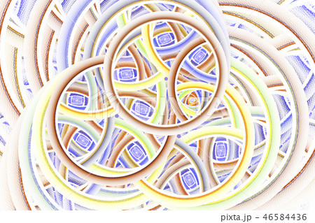 Intricate abstract fractal Colorful floral pattern 46584436