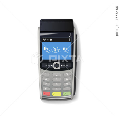 Payment terminal mockup. 46584861