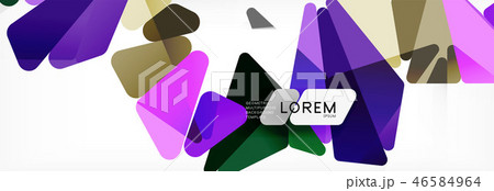 Mosaic triangular low poly style abstract geometric background. Polygonal vector. Abstract white 46584964