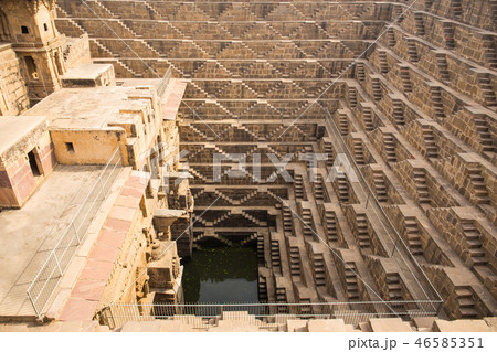 Chand Baori stepwell situated in the village of Abhaneri near Jaipur India. 46585351