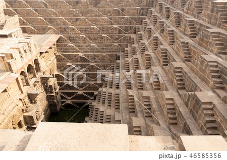 Chand Baori stepwell situated in the village of Abhaneri near Jaipur India. Chand Baori stepwell situated in the village of Abhaneri near Jaipur India. 46585356