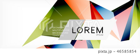Triangle 3d polygonal art style. Future geometric design. Vector geometry futuristic illustration Triangle 3d polygonal art style. Future geometric design. Vector geometry futuristic illustration 46585854