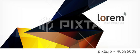 Modern geometric background. Poster template with polygonal elements Modern geometric background. Poster template with polygonal elements 46586008