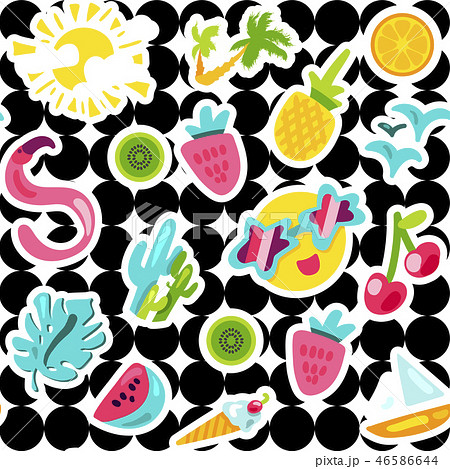 Summer seamless vector pattern 46586644