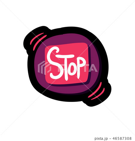 Wrist bracelet flat color illustration 46587308