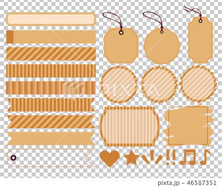 Tag frame frame sticky note ribbon tape headline - Stock Illustration ...