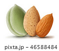 Almonds isolated on white background 46588484