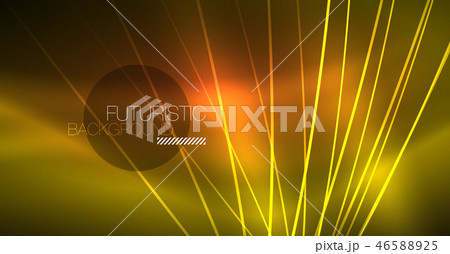 Neon glowing magic background, neon banner, night sky wallpaper. Magic light effect. Christmas 46588925