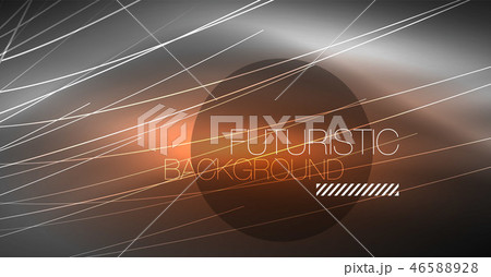 Digital technology abstract background - neon geometric design. Abstract glowing lines. Colorful 46588928