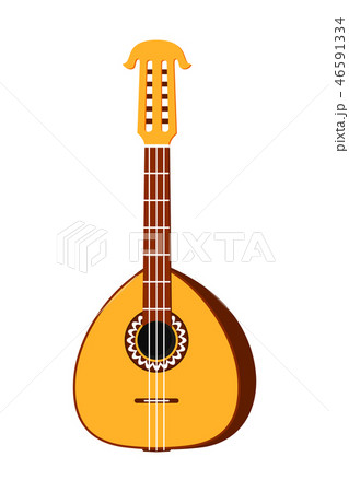Colorful cartoon lute 46591334