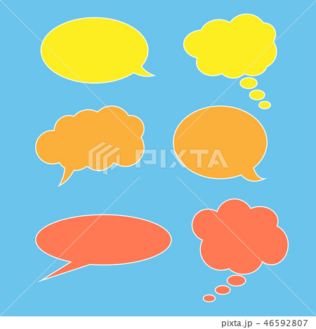Vector set of stickers of speech bubbles. 46592807